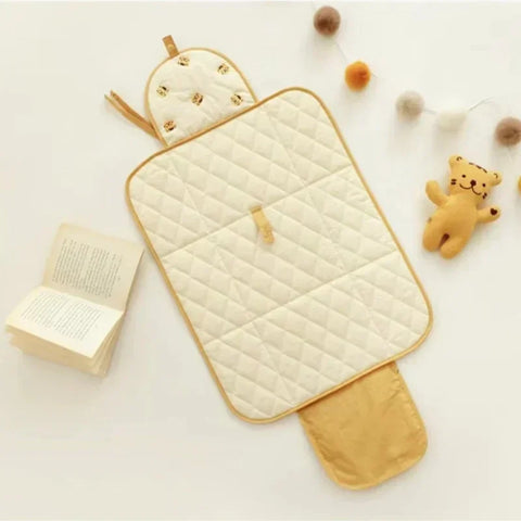 Versatile Foldable Diaper Changing Mat Waterproof Cartoon Animal Nappy Pad Portable Diaper Changing Cushion for Babies