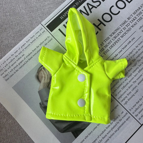 Dinosaur Raincoat Set Clothing for Labubu 10cm Mini Plush Doll Clothes Outfit Accessories Idol V1 V2 Gift