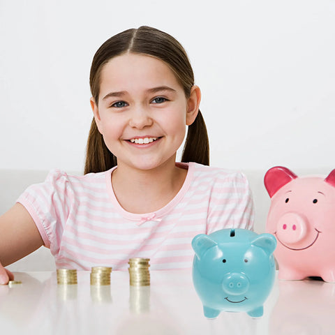 Imikeya Ceramic Piggy Bank Cute Pig Money Bank Coin Bank Girls Boys Decorative Coin Bank Money Saver Gift