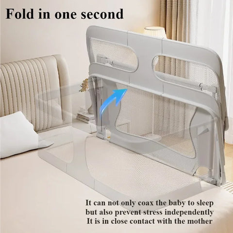 Baby Bedside Bassinet Foldable Bed Side Baby Bassinet Portable Crib Breathable and Visible Mesh Window Soft Washable Liner Cover