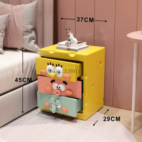 *New creative cartoon bedside table children's home bedroom storage cabinet living room sofa corner table bedroom furniture