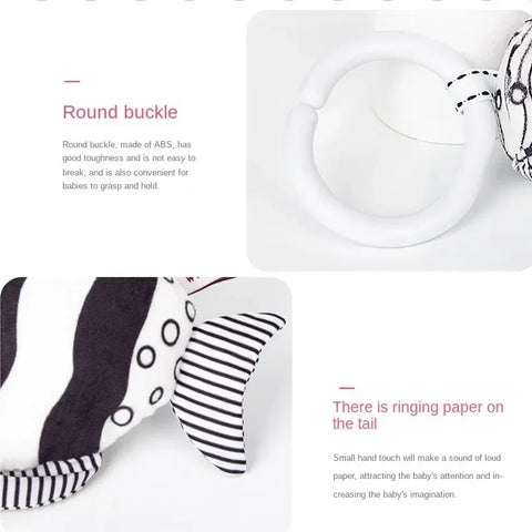 New Baby Animal Rattles Bed Stroller Bell Toys Newborn Grab Ability Training Dolls Educational Plush Infant Toy 0-12 Month