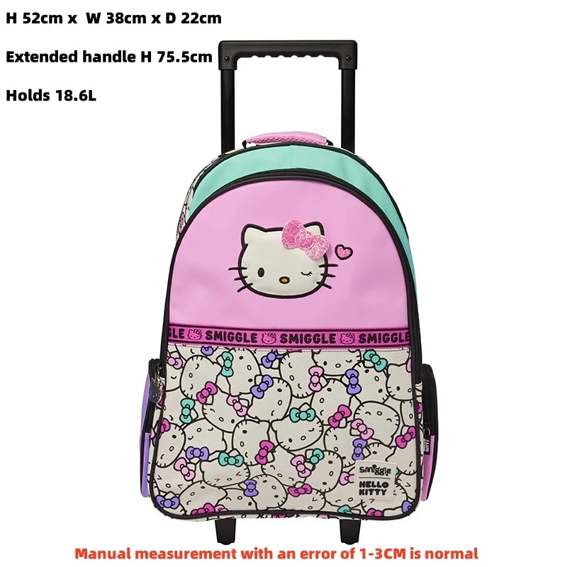 Hot Sales New Australia Smiggle Hello Kitty Cartoon Series Children School Bag Anime Backpack Student Gift