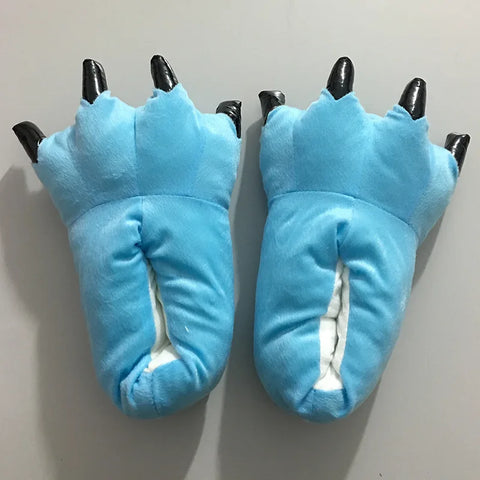 Autumn Winter Children Home Shoes Dinosaur Paw Shoes Cartoon Animal Cotton Baby Boy Girl Stitch Slippers Anime Pajamas Shoes