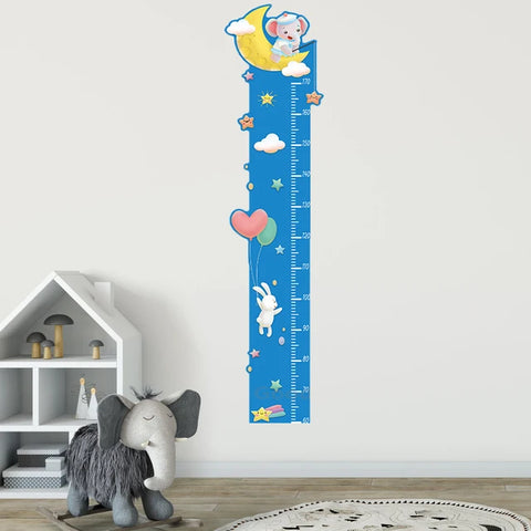Cartoon Animals Height Measure Wall Sticker Unicorn Dinosaur Wallpaper For Kids Room Nursery Child Growth Ruler Growth Chart