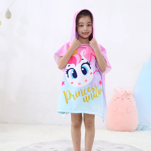 Baby Stitch Bath Towel Children Hooded Cape Cloak Boy Girl Cartoon Swimming Beach Towel Toddler Robes Lilo & Stitch Bathrobes