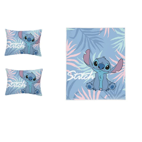 Duvet Cover Stitch Cute Cartoon Kids Duvet Cover Lightweight 3D Printing Anime Bedding Set, 2/3 Piece Bedding Set for Kids Adult