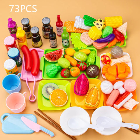 Kids Pretend Play Kitchen Toys Simulation Food Barbecue Cooking Toys Children Educational Play House Interactive Toys For Girl