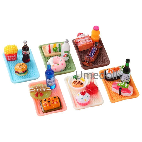 Cute New1:6 Miniature Dollhouse Supermarket Food Snacks Mini Cake Wine Drink for Blyth BJD Doll Kitchen Accessories