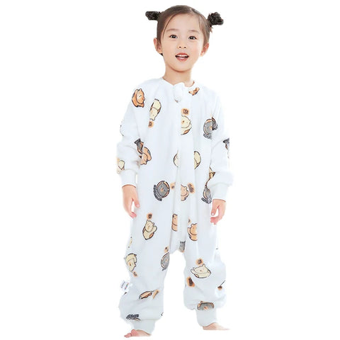 MICHLEY Halloween Gifts Owl Kids Sleeping Bag Cute Flannel Sack Sleepsack Thick Warm Sleepwear Wearable Blanket Bodysuit 1-6T