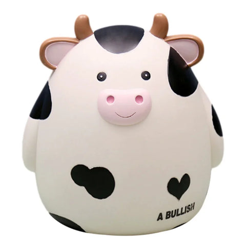 1PC Cute Cow Piggy Bank Money Plastic Coin For Attracting Money Jar Coins Money Box Large Savings Box Coins Child Brithday Gift