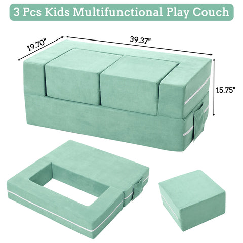 3 Pcs Modular Toddler Couch,Toddler Couch Kids Sofa for Playing,Creativity,Child Chair Sofa Bedroom and Playroom for Playroom