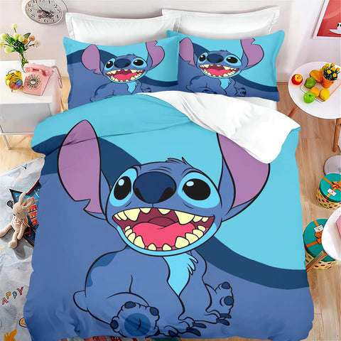 Stitch Quilt Cover Cartoon Anime Duvet Printed comforter 100% Polyester Bedding Twin Size children Gift Various Sizes