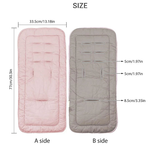 Comfortable Cotton Baby Stroller Pad Four Seasons General Soft Seat Cushion Child Cart Seat Mat Kids Pushchair Cushion For 0-27M
