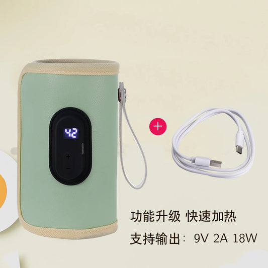 USB Charging Feeding Bottle Heater Heating Sleeve Milk Warmer 5 Temperature Adjust Insulated Breastmilk Warm Bag