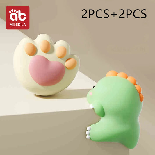 AIBEDILA Children Silicone Anti-collision Angle Cartoon Cute Safety Protection Corner Table Paste Sets of Baby Safety Protection