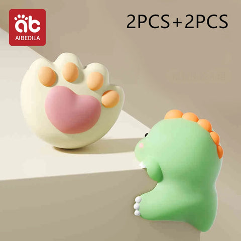 AIBEDILA Children Silicone Anti-collision Angle Cartoon Cute Safety Protection Corner Table Paste Sets of Baby Safety Protection