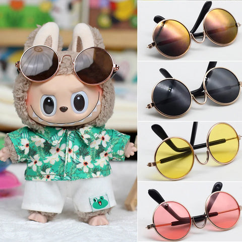 For Labubu Fashion Gradient Sunglasses 17cm Mini Doll'S Clothes Outfit for Labubu Idol BJD Cool Glasses Doll Accessories