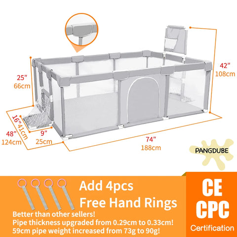 PANGDUBE Baby Playpen Kids Playground for Babies Fence for Children Ball Pit Pool Baby Playground Baby Safety Fence