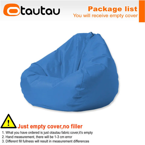 OTAUTAU Outdoor Waterproof Bean Bag Cover No Filler Garden Beach Swimming Pool Floating Beanbag Pouf Chair Oxford Kids Adults