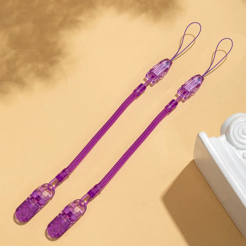 Spring Pacifier Chain For Universal Pacifier To Prevent Falling Anti Drop With Plastic Clip For Clothes Soother Chains