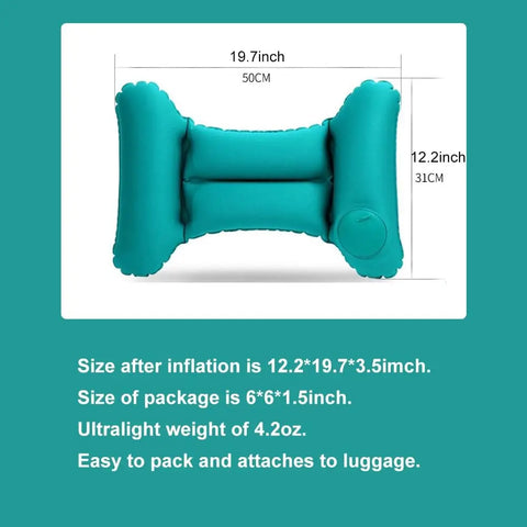 Inflatable Travel Nursing Waist Pillow, Blow Up Lumbar Body Back Support Pillow for Airplane Long Flight Journey Travel Airplane