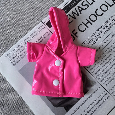 Dinosaur Raincoat Set Clothing for Labubu 10cm Mini Plush Doll Clothes Outfit Accessories Idol V1 V2 Gift