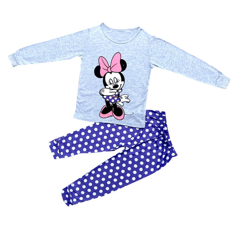 New Spring Autumn Children's Clothing Sets Mickey Cartoon Minnie girl boy Pajamas Kids Set Boys Sleepwear Baby Girls Pyjamas