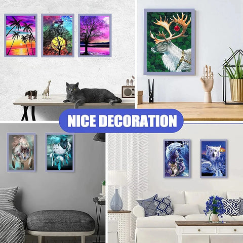 5PCS Magnetic Poster Display Frame A4/A5/A6 Self-adhesive Non-developmental Photo Art Wall Sticker Frame for Photos Certificate