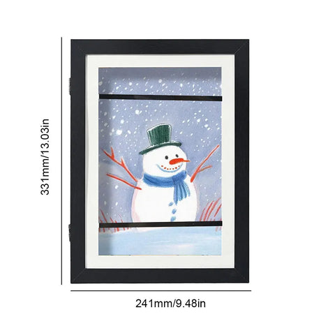 A4/A6 Children Art Frame Wooden Replaceable Photo Display for Poster Photo Drawing Paintings Pictures Display Home Decoration