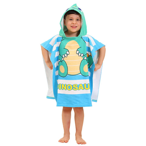 Baby Cartoon Printing Bathrobe Girls Unicorn Beach Towel Boy Shark Dinosaur Bath Towel Kids Hooded Cape Towel Children Bath Item