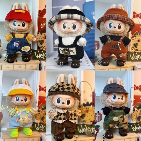 【No Shoes】For 15cm Labubu Stylish Outfit Clothes Sports & Leisure Suit  Labubu Outfit Accessories Labubu Ropa