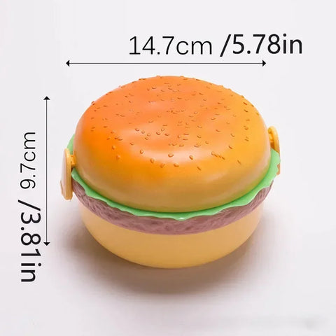 1PC Creative Hamburger Plastic Lunch Box Cute Cookie Shape Bento Box Lunch Box Students Cartoon Children BentoBox Tableware