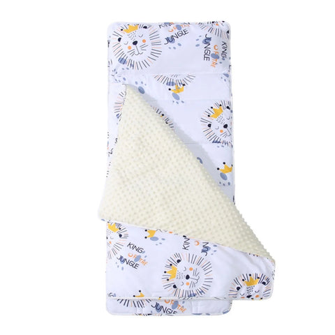 New Toddler Nap Mat With Removable Pillow And Plush Blanket For Ages 1-6 - Roll-Up Design Great For Preschoolers Daycare