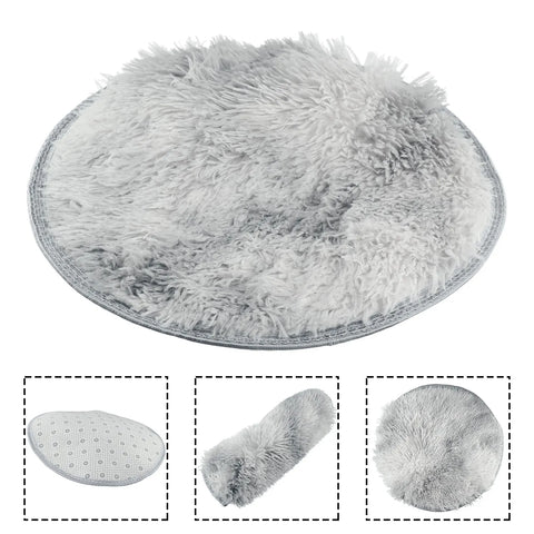 1pc 40cm/60cm Plush Round Rug Mat Fluff Carpet For Living Room Soft Home-Decor Bedroom Kid-Room Decoration Salon Thick Pile Rug