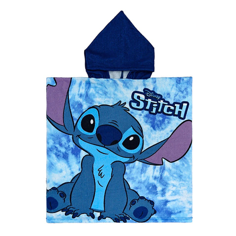 Baby Stitch Bath Towel Children Hooded Cape Cloak Boy Girl Cartoon Swimming Beach Towel Toddler Robes Lilo & Stitch Bathrobes