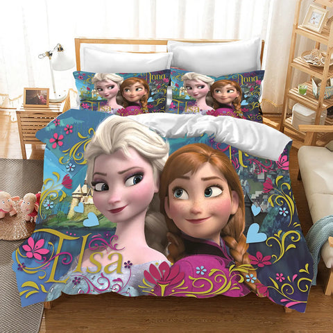 Frozen  3D Children'S Bedding Set Duvet Cover Set kingTwin Size Bedding Sets Universal, Suitable For Children And Adults