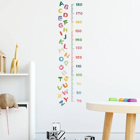 Cartoon Animals Height Measure Wall Sticker Unicorn Dinosaur Wallpaper For Kids Room Nursery Child Growth Ruler Growth Chart