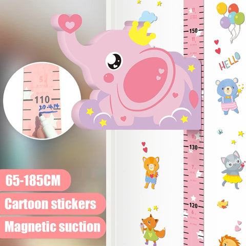 Removable 3d Three-dimensional Cartoon Height Stickers Self-adhesive Children's Magnetic Suction Baby Height Wall Stickers