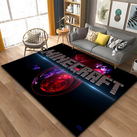 MINISO Game Minecraft Living Room Carpet Cartoon Game Bedroom Bedside Non Slip Floor Mat Home Balcony Mats Kid's Play Rug