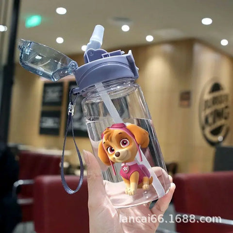 550ML Paw Patrol Summer Water Cup Cartoon Large Capacity Outdoor Sports Water Cup Drinking Leakproof Water Bott Children's Gift
