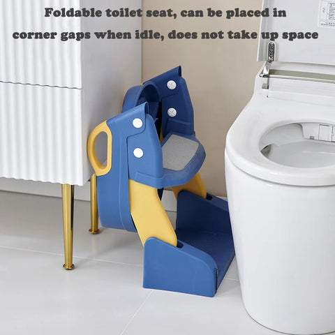 Newly Upgraded Portable Toilet Seat Children's Pot Foldable Potty Training Seat Step Stool Portable Potty Child Pot Bebe Toilett