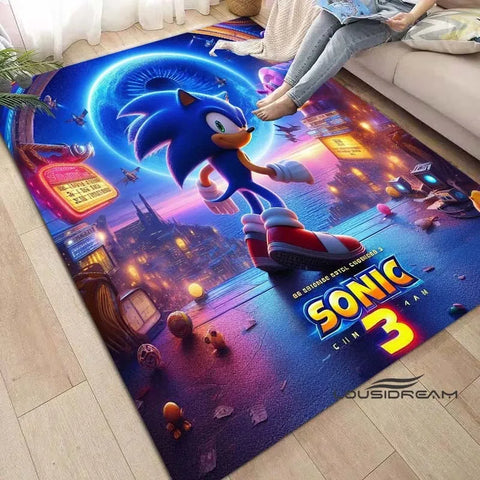 Anime Characters S-Sonic Carpet for Living Room Home Sofa Decoration,Children Game Large Decor Floor Mat Yoga Mat Large Carpet