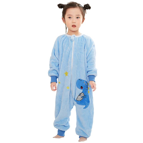 MICHLEY Halloween Gifts Owl Kids Sleeping Bag Cute Flannel Sack Sleepsack Thick Warm Sleepwear Wearable Blanket Bodysuit 1-6T