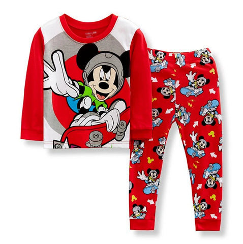 New Spring Autumn Children's Clothing Sets Mickey Cartoon Minnie girl boy Pajamas Kids Set Boys Sleepwear Baby Girls Pyjamas