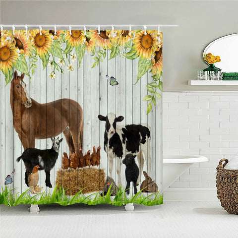 Funny Shower Curtains Bathroom Curtain With Hooks Decor Waterproof Cat Dog 3d Bath 180*180cm Creative Personality Shower Curtain