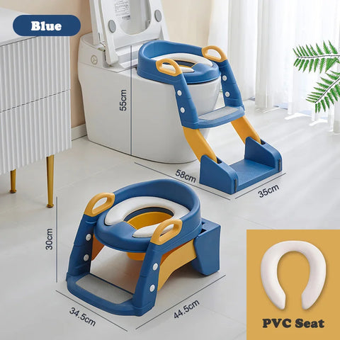 Newly Upgraded Portable Toilet Seat Children's Pot Foldable Potty Training Seat Step Stool Portable Potty Child Pot Bebe Toilett