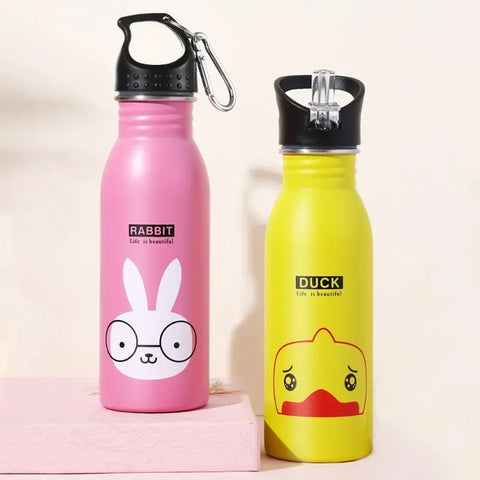500ML Children's Stainless Steel Sports Water Bottles Portable Outdoor Cycling Camping Bicycle Bike Kettle