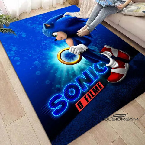 Anime Characters S-Sonic Carpet for Living Room Home Sofa Decoration,Children Game Large Decor Floor Mat Yoga Mat Large Carpet