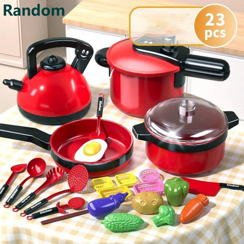 Children's simulated high-simulation details cooking toys, home school use chef pretend play set suitable for 3 4 5 years old bo